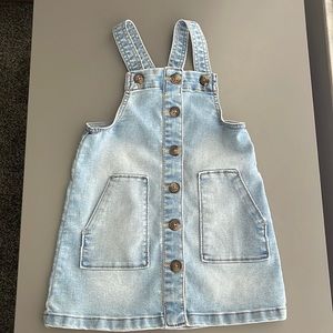 Toddler girl overall dress (worn once)